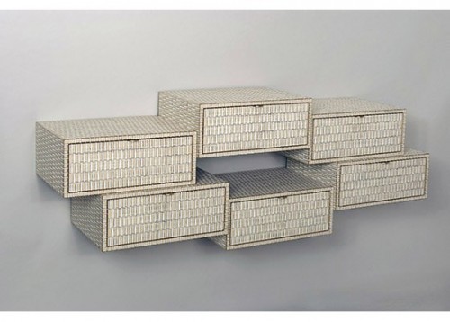 6 Rectangles of Drawers White